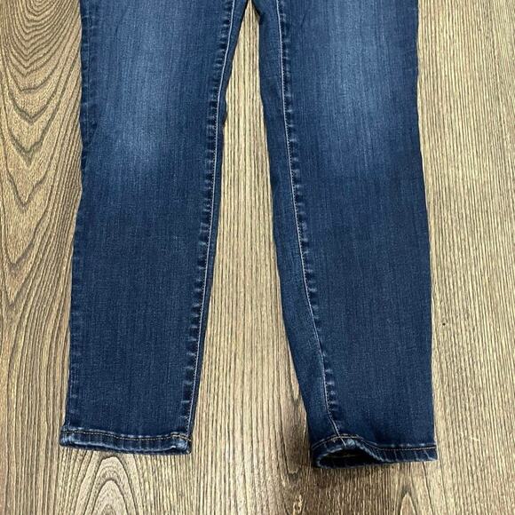 Madewell Curvy High-Rise Skinny Jeans Whiskering Denim Dark Wash Blue Size 26 - Picture 2 of 13
